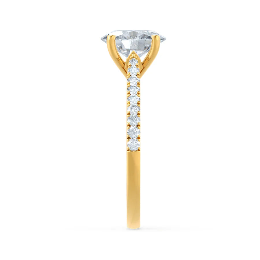 2ct Oval Lab Diamond - 18k Rose Gold Shoulder Set