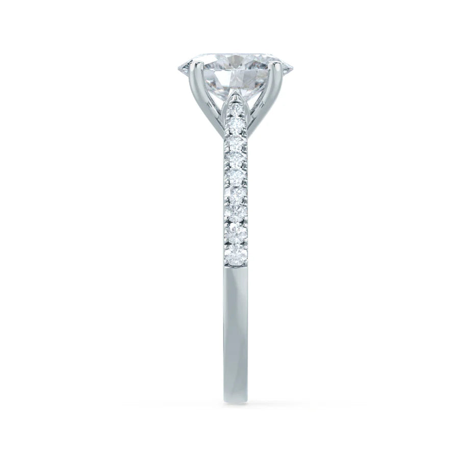 2ct Oval Lab Diamond - 18k Rose Gold Shoulder Set