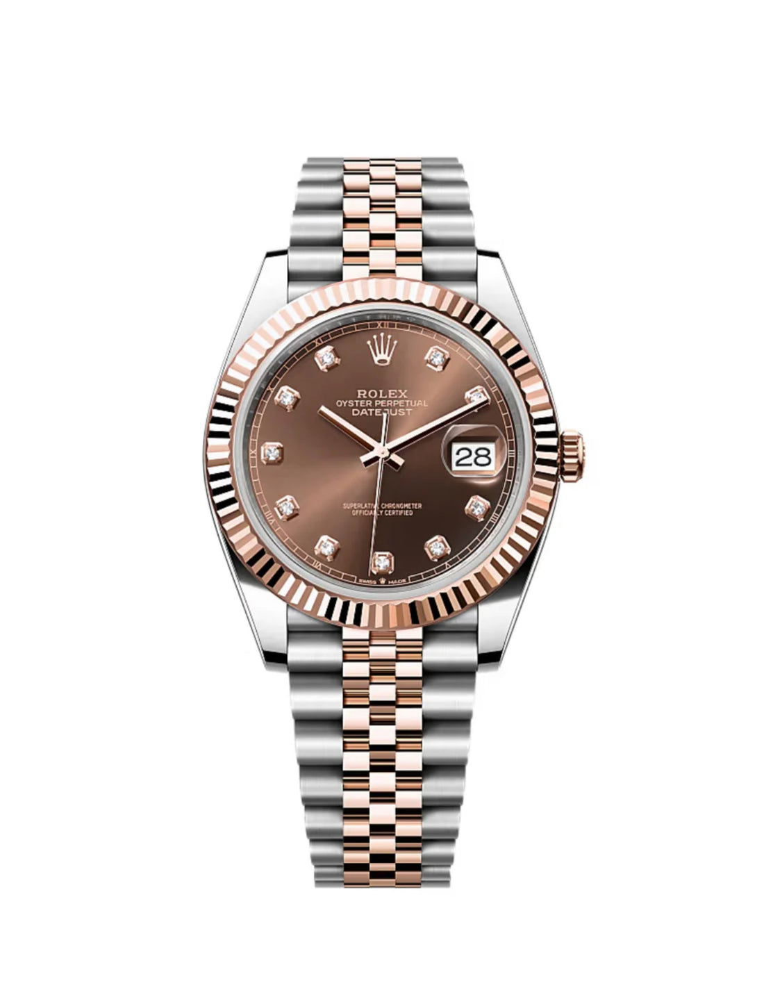 ROLEX DATEJUST 41 CHOCOLATE DIAMOND DIAL JUBILEE