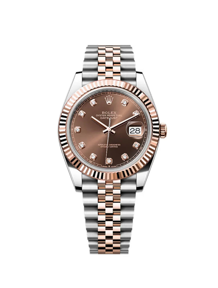 ROLEX DATEJUST 41 CHOCOLATE DIAMOND DIAL JUBILEE