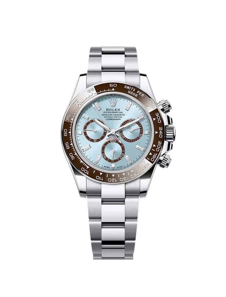 ROLEX COSMOGRAPH DAYTONA PLATINUM ICE BLUE BAGUETTE DIAMOND DIAL