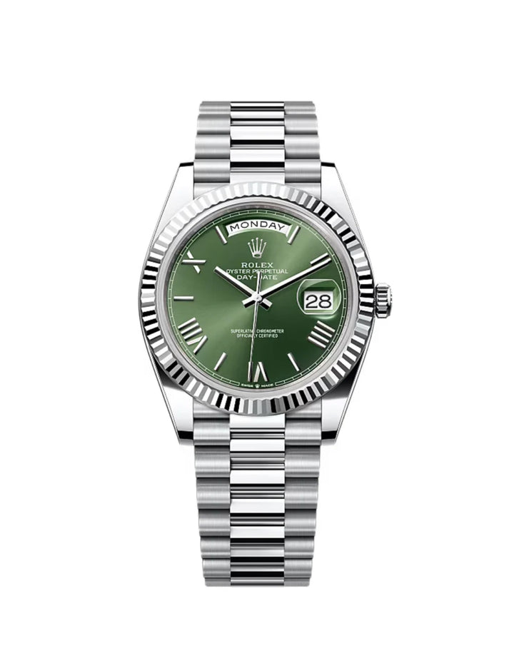 2021 ROLEX SAY-DATE 40 OLIVE GREEN ROMAN NUMERAL DIAL
