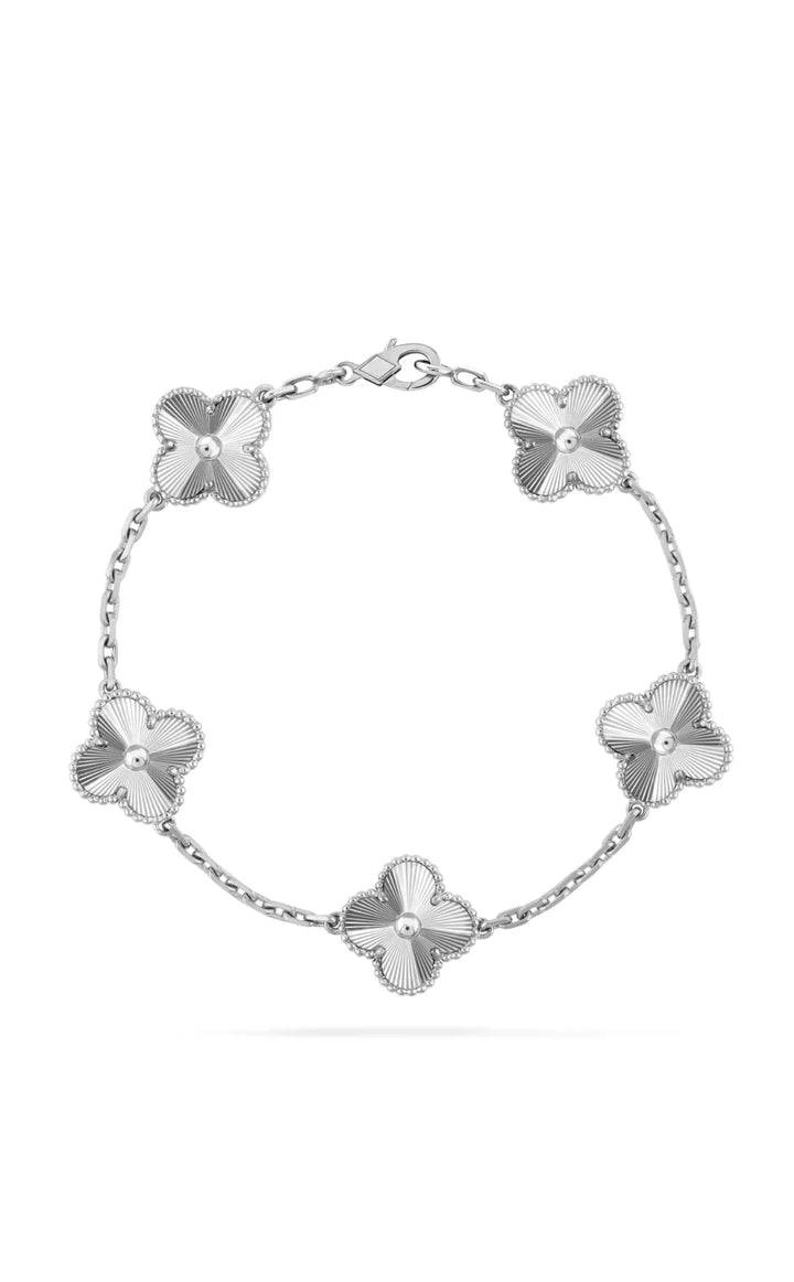 5 Clover Bracelet - Solid White