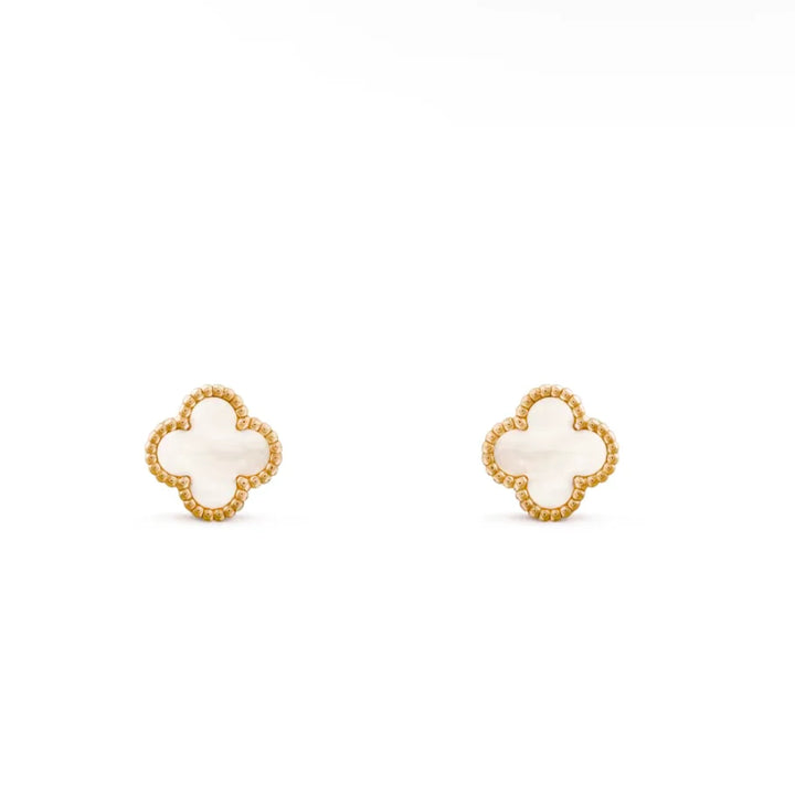 Mini Clover Earrings - Mother Of Pearl