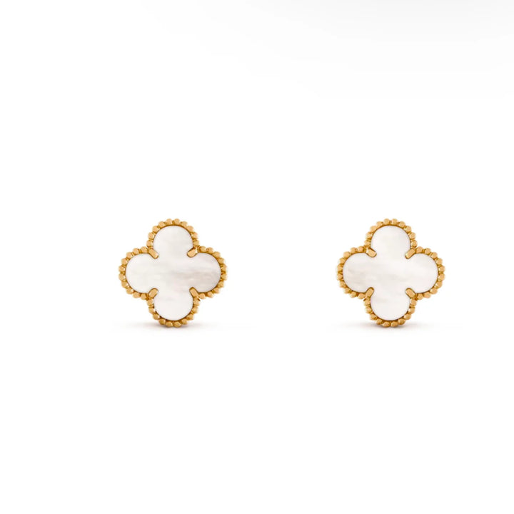Large Clover Earrings - Mother Of Pearl