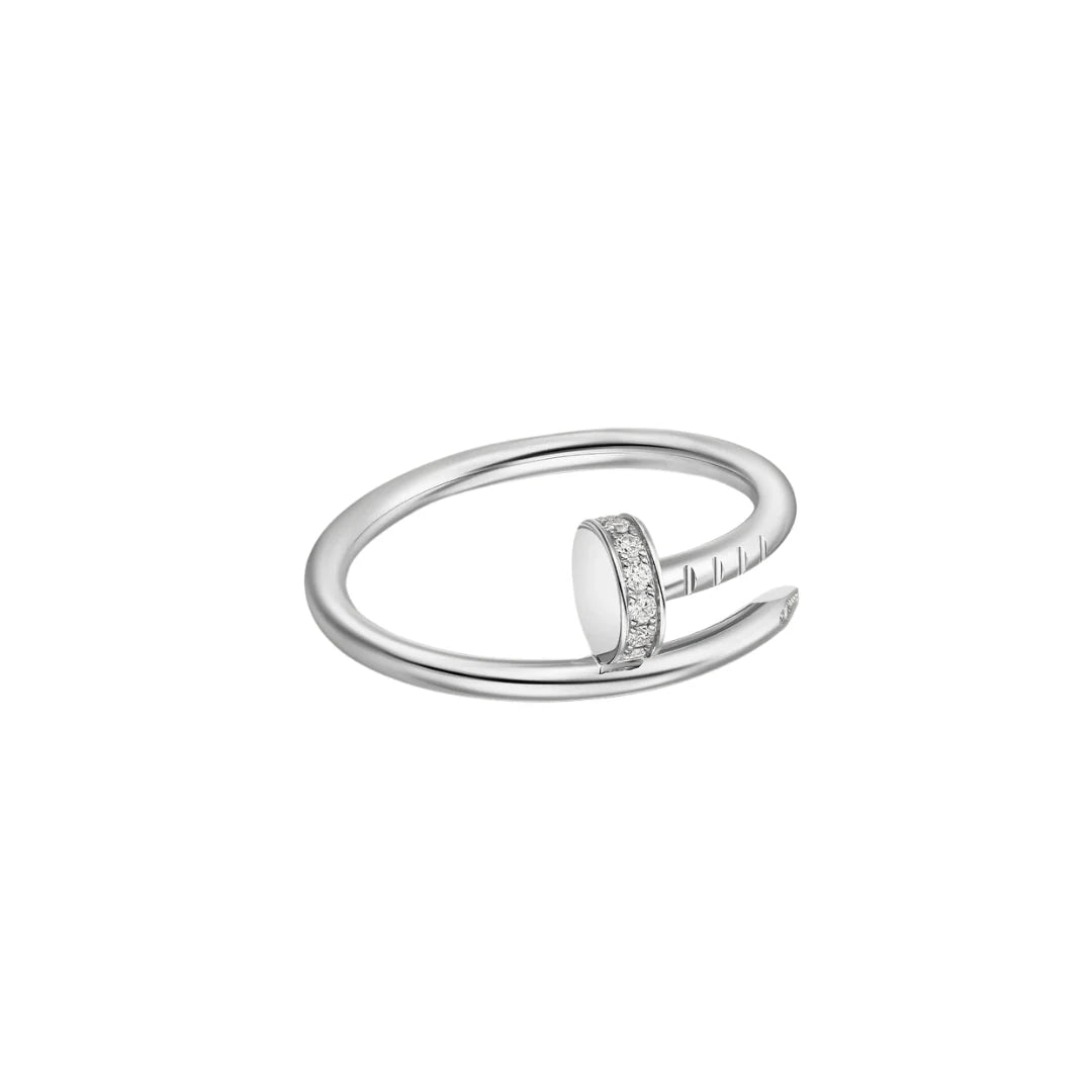 Diamond Tip Nail 18k Gold Ring