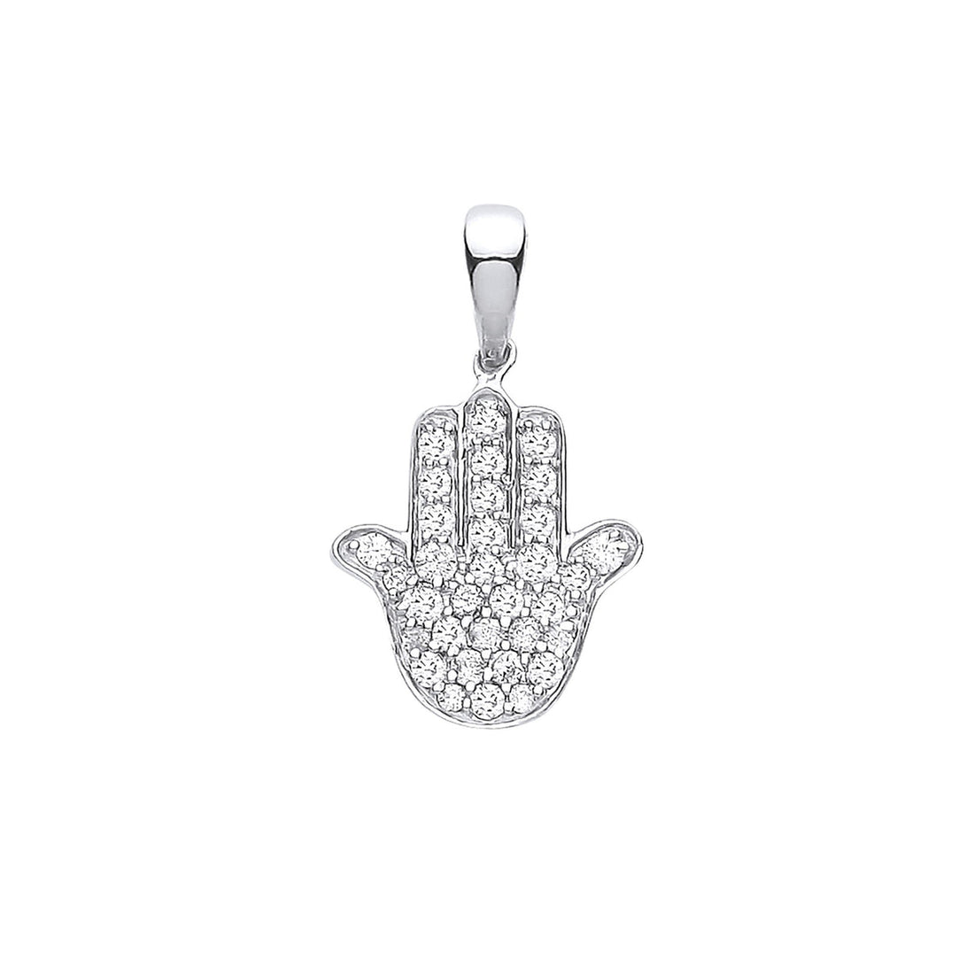 White Gold Diamond Hamsa Pendant