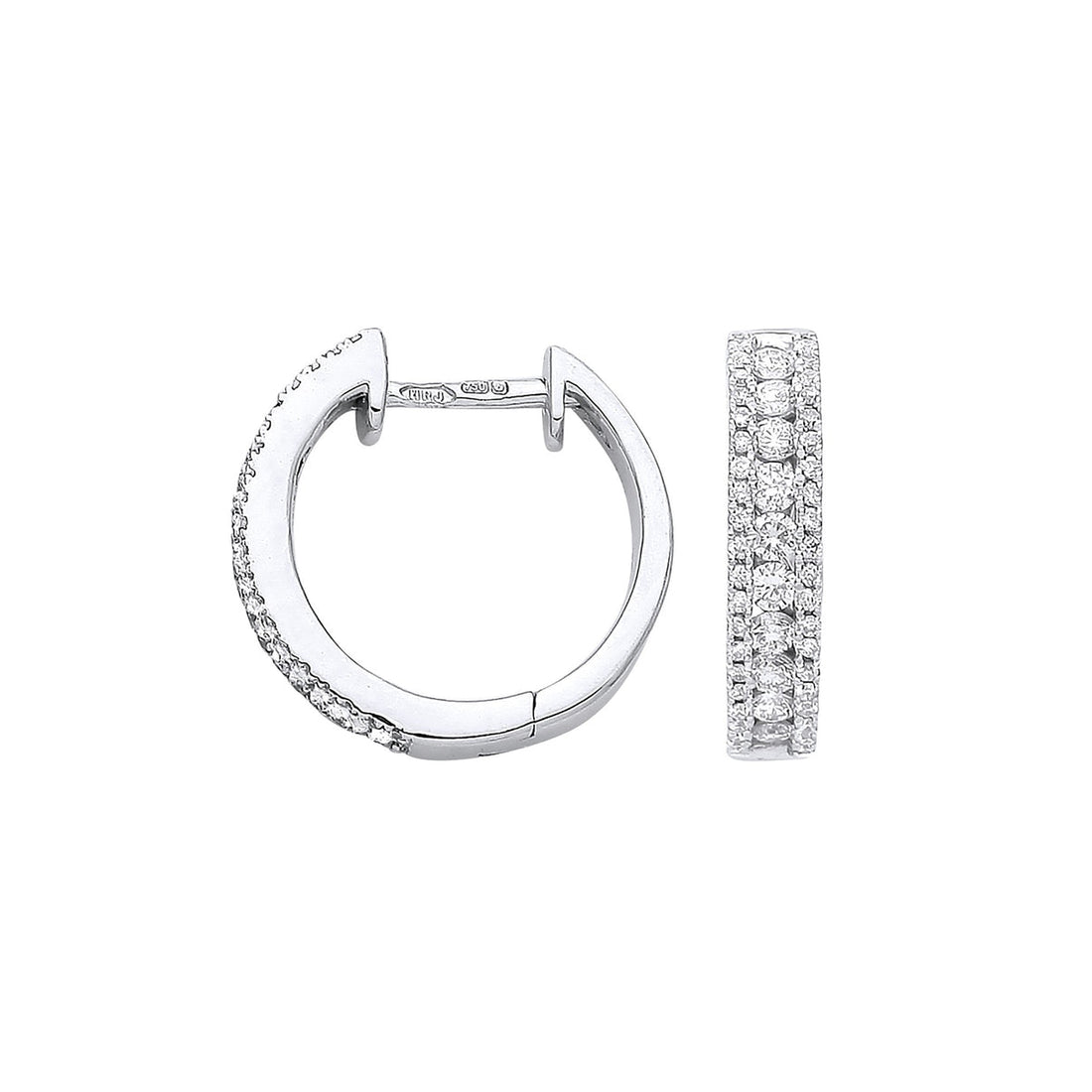 18ct White Gold Diamond Earrings