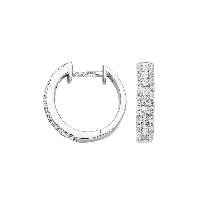 18ct White Gold Diamond Earrings