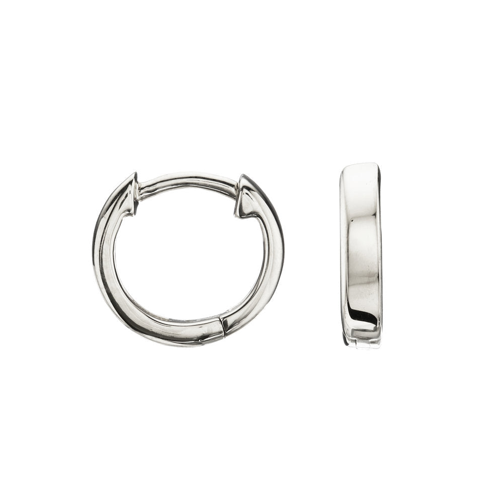 Silver Plain Hoop Earrings