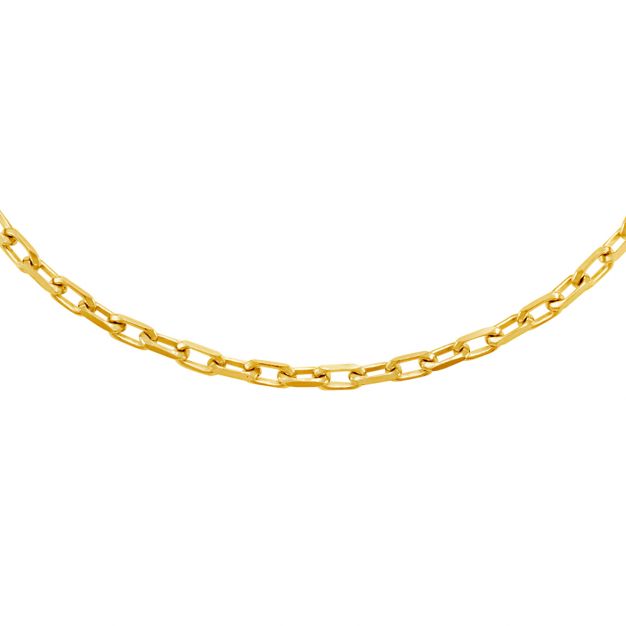 9ct Yellow Gold Diamond Cut Belcher Bracelet - 2mm - 7" - Ladies