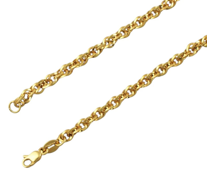 9ct Gold Diamond Cut Prince Of Wales Chain Bracelet 19cm / 7.5 inch