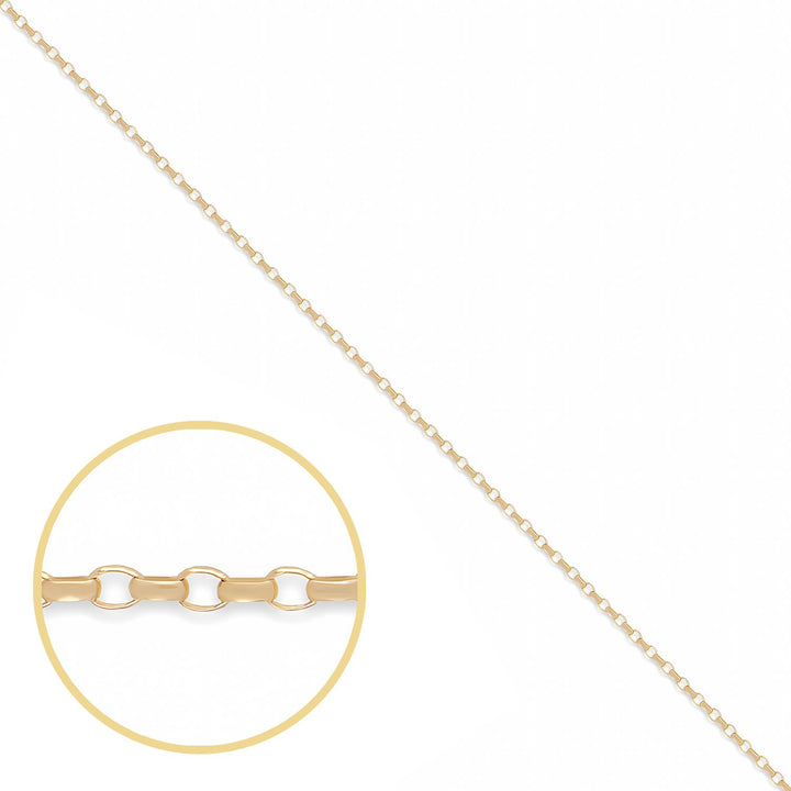 9ct Yellow Gold Solid Italian Trace Chain – Fine Diamond-Cut, 0.9mm