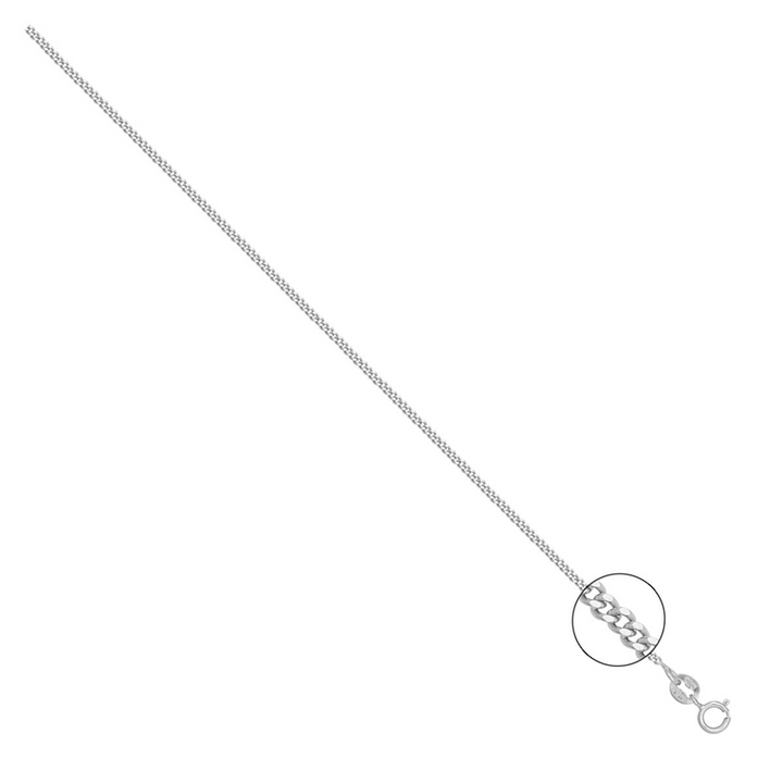 9ct Classic White Gold Curb Chain